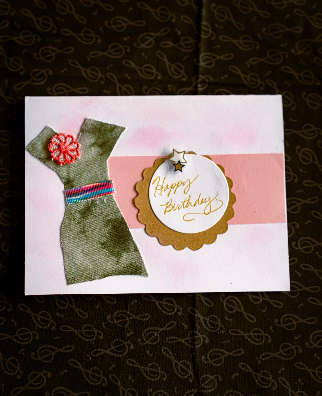 Handcrafted Birthday Card for Women-Floral Corsage Design (Original) Jambo Expressions