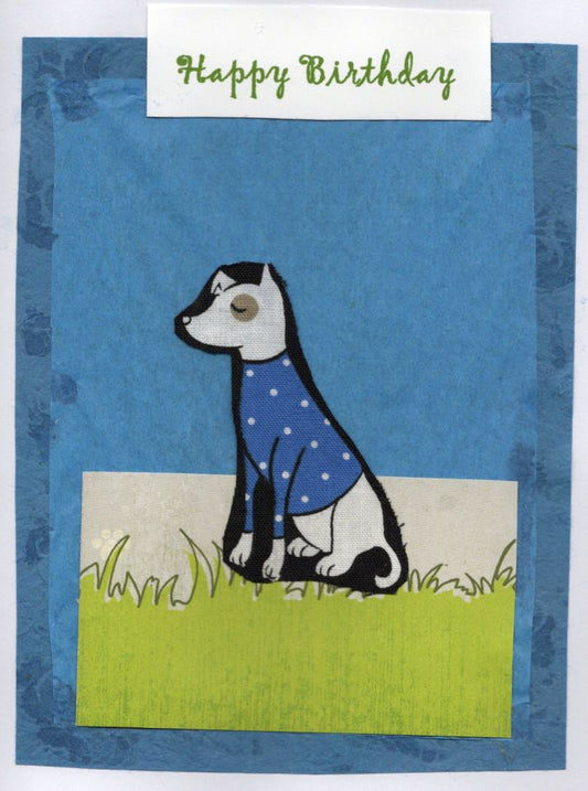 Dog lover birthday card-  Handmade happy birthday, pet lover gift