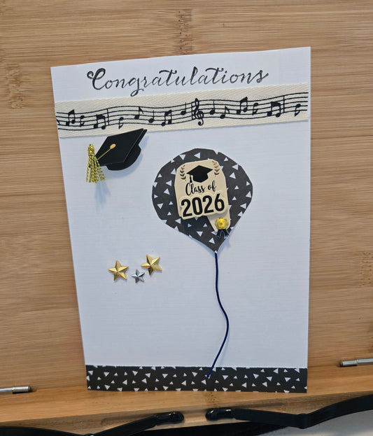 2026 Graduation Card - Handmade congratulations card - unique Class of 2026 graduation card