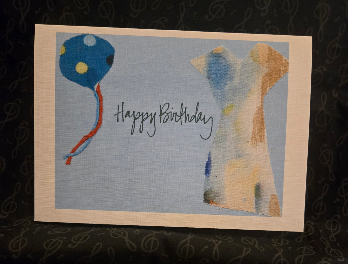 Birthday Card for Her – Polka Dot Balloon & Colorful Dress Greeting Card