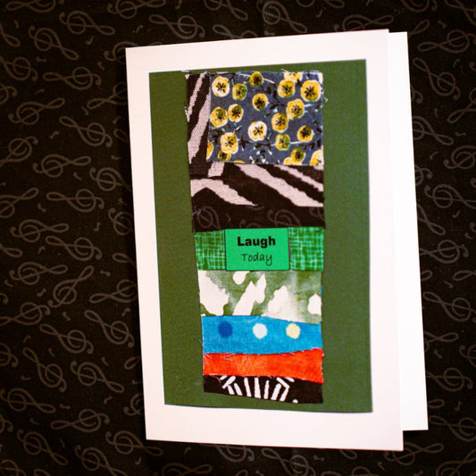 Celebration Card – “Laugh Today” Inspirational Greeting Card