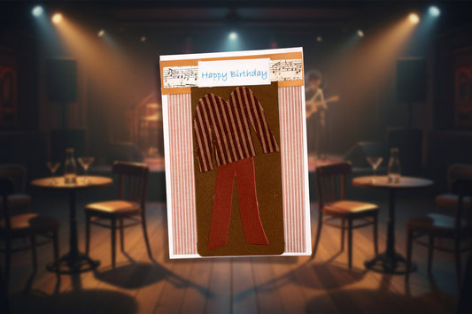 Birthday Card for Him – Jazz Club Theme Greeting Card